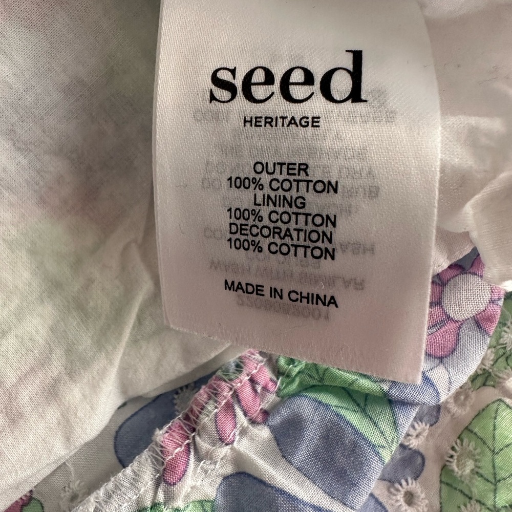 NWOT Seed Heritage Cotton Dress - Floral, Eyelet Fabric - Size 18-24 Months - Picture 4 of 4
